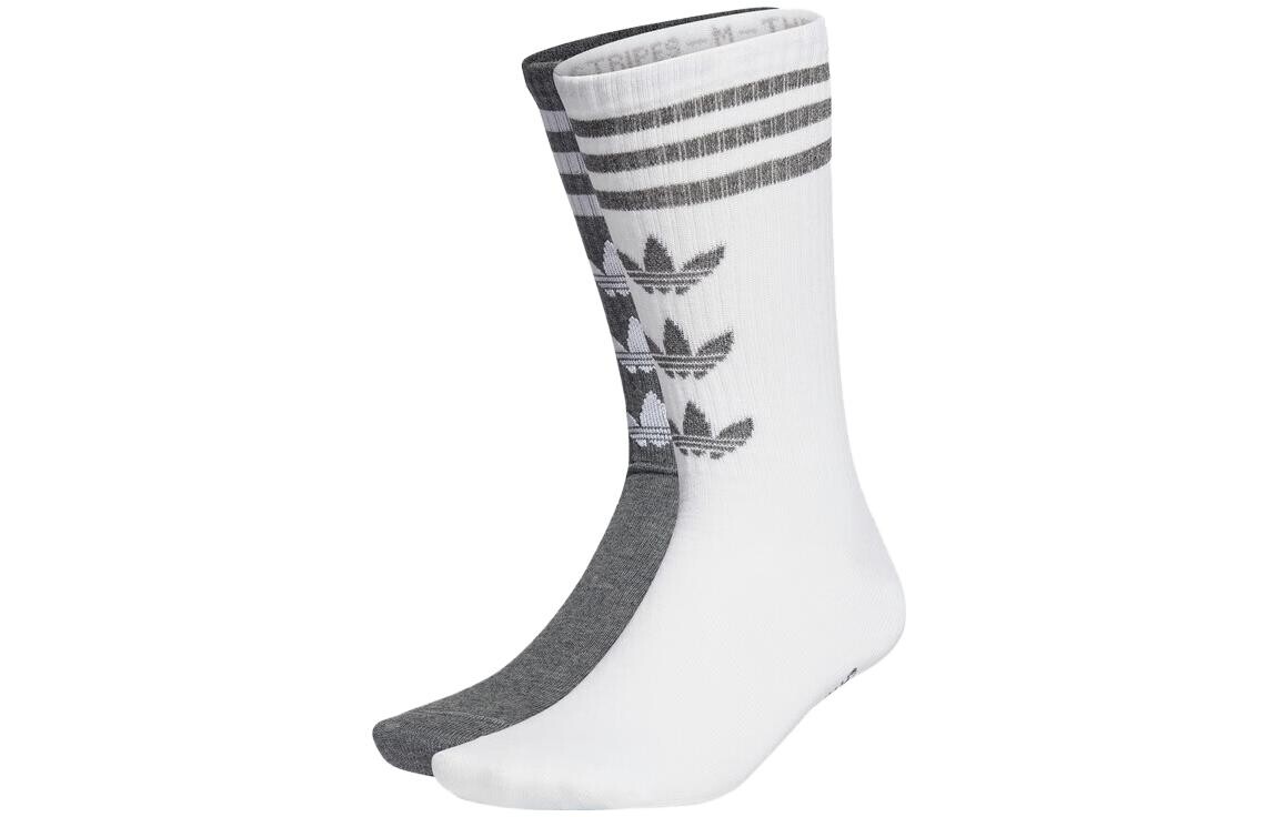 

Носки до колена унисекс Adidas Originals, цвет 2 double (white + gray)