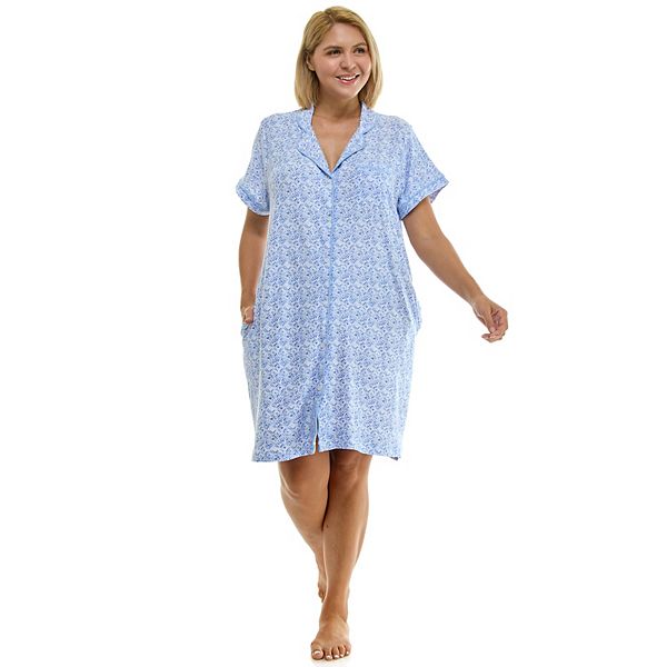 

Платье Plus size с вырезом лодочкой и короткими рукавами Croft & Barrow, Tropic Island Tile