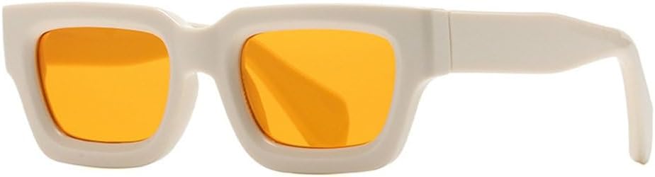 

Модные квадратные солнцезащитные очки для женщин с прозрачными линзами с градиентом цвета "океан", винтажные мужские солнцезащитные очки в стиле панк MTZJH, Beige Orange