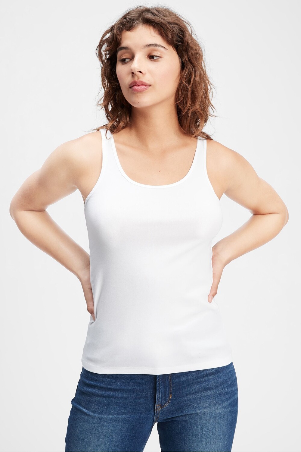 

Любимый жилет с широким вырезом Gap, белый