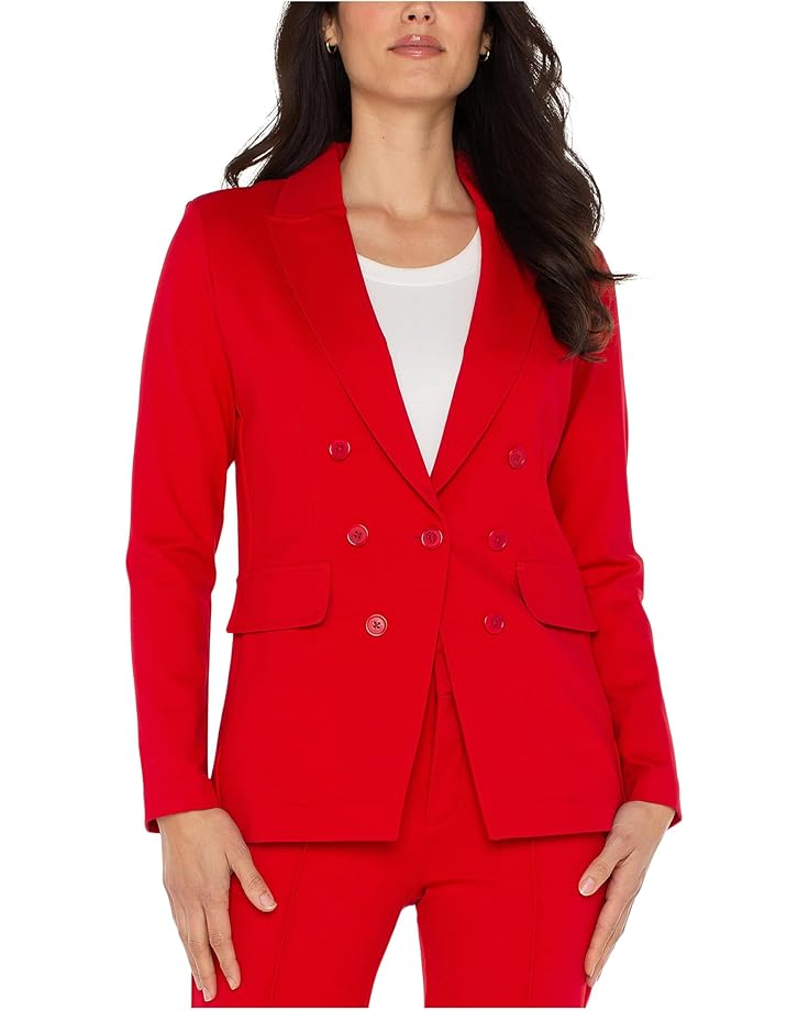 

Женское пальто Liverpool Los Angeles Super Stretch Ponte Faux Double Breasted, Tango Red