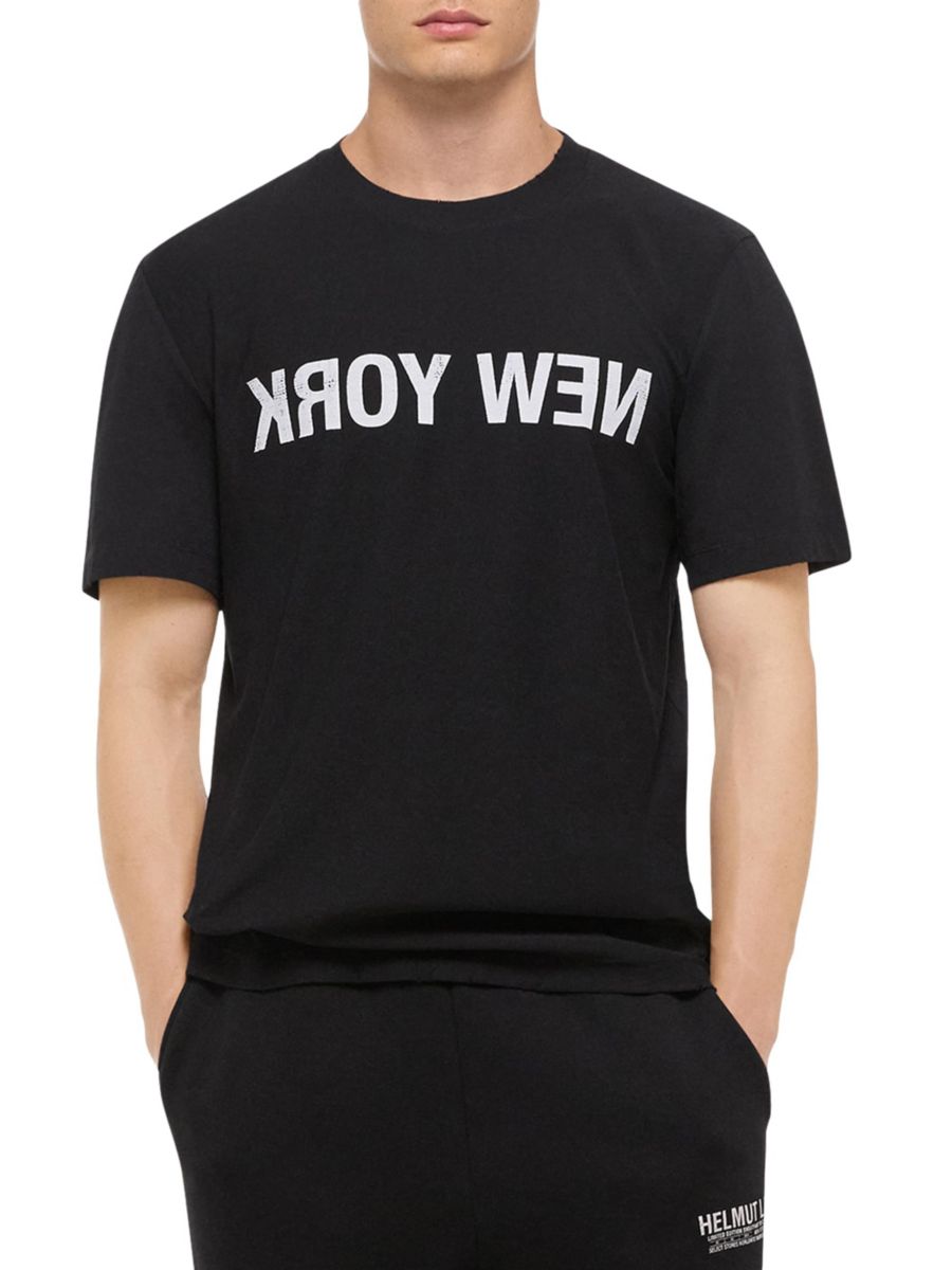 

Футболка Reverse NY из хлопка Helmut Lang, черный