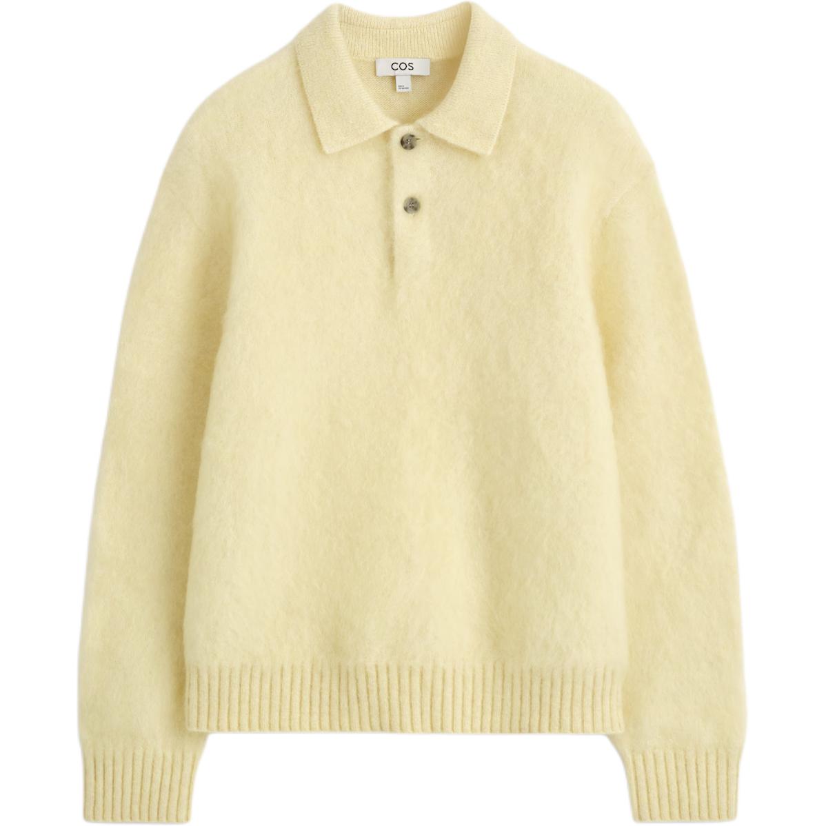 

COS Мужские поло светло-бежевого цвета, с умеренным прямым кроем, Бежевый, COS Мужские поло светло-бежевого цвета, с умеренным прямым кроем