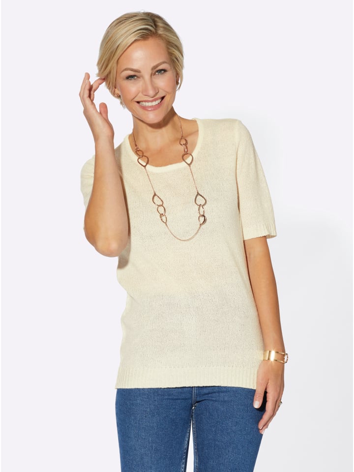 

WITT WEIDEN Свитер с круглым вырезом, кремового цвета