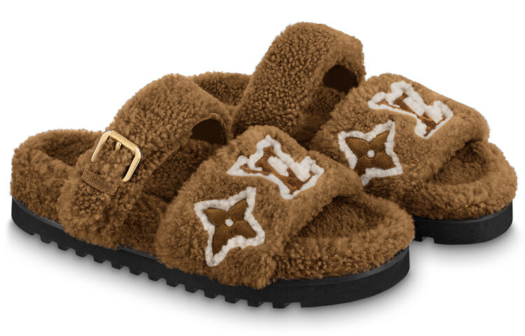 Шлепанцы женские Louis Vuitton Paseo Comfort, коричневый — фото 4