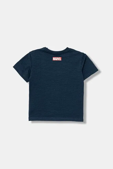 Футболка детская с принтом Marvel United Colors of Benetton, синий — фото 2