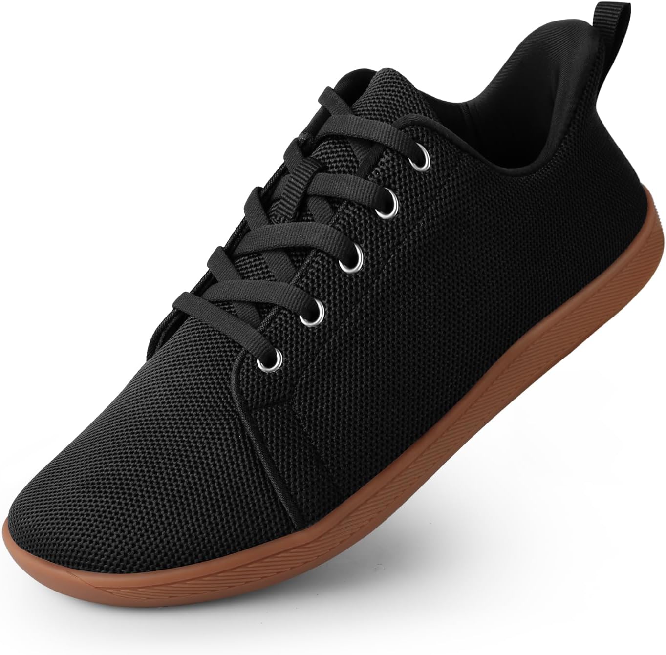 

Мужские босоногообразные туфли Минималистичные слипоны Кросс-тренировочные туфли с широкой носочной частью Для ходьбы Обувь с нулевым перепадом подошвы Кроссовки для трейлового бега Для тренажерного зала Повседневные Buhcfbo, черный