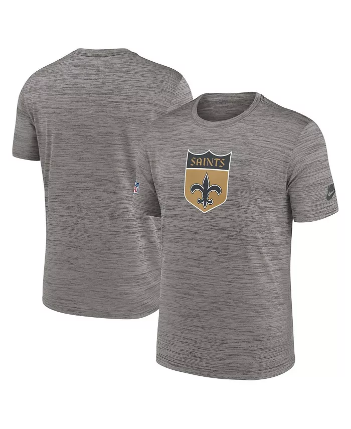 

Мужская футболка Heather Charcoal New Orleans Saints 2023 Sideline Alternate Logo Performance Nike