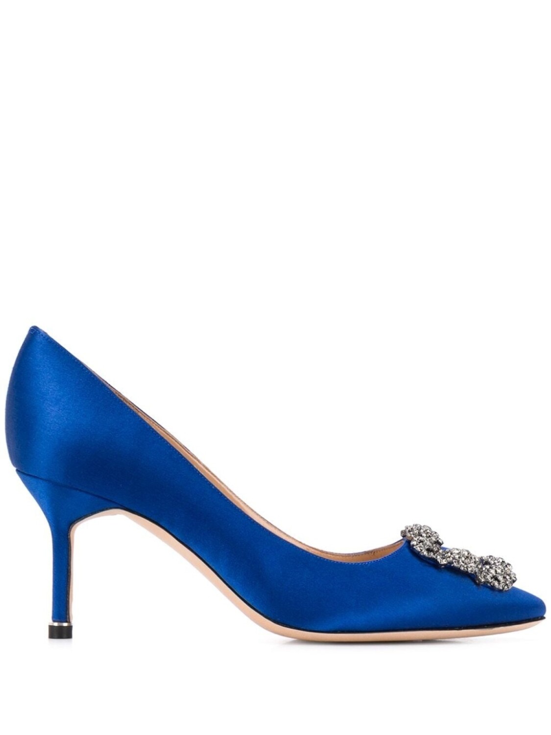 

Manolo Blahnik туфли-лодочки Hangisi 70 с декорированной пряжкой, синий