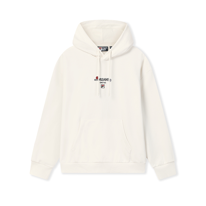 

Оригинальный свитшот унисекс парового белого цвета Steam White FILA, белый