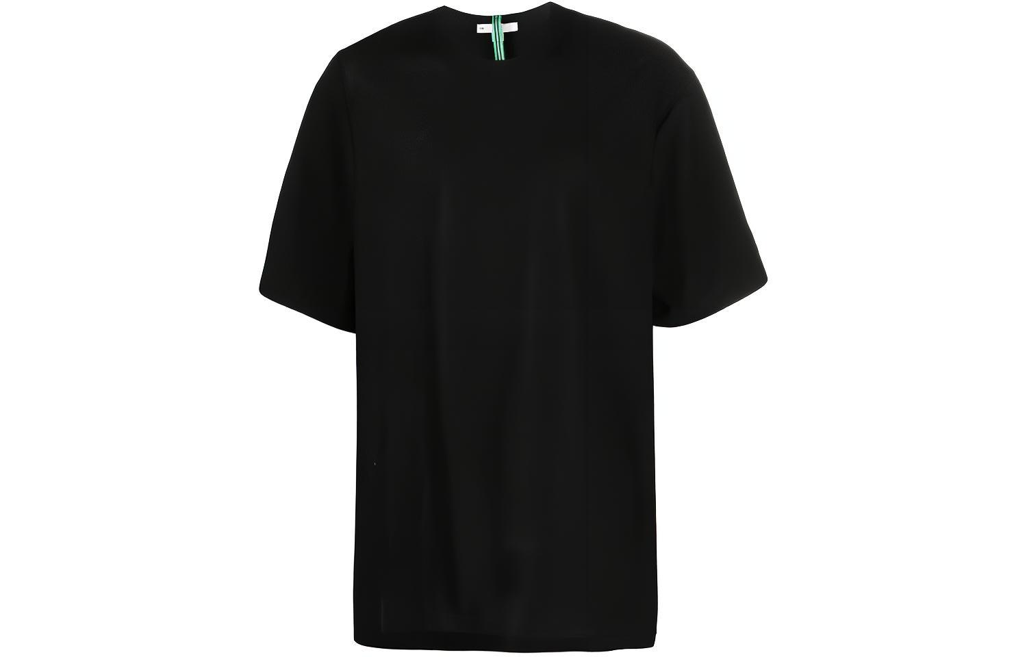 

Футболка Y 3 с заниженной линией плеча из хлопка Y-3, черный