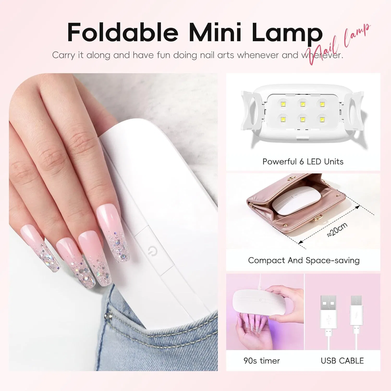 Стартовый набор для наращивания ногтей «Poly Nail Gel» от PEACECOLOR Peacecolor, 6 Colors Modern Classic Kit — фото 4