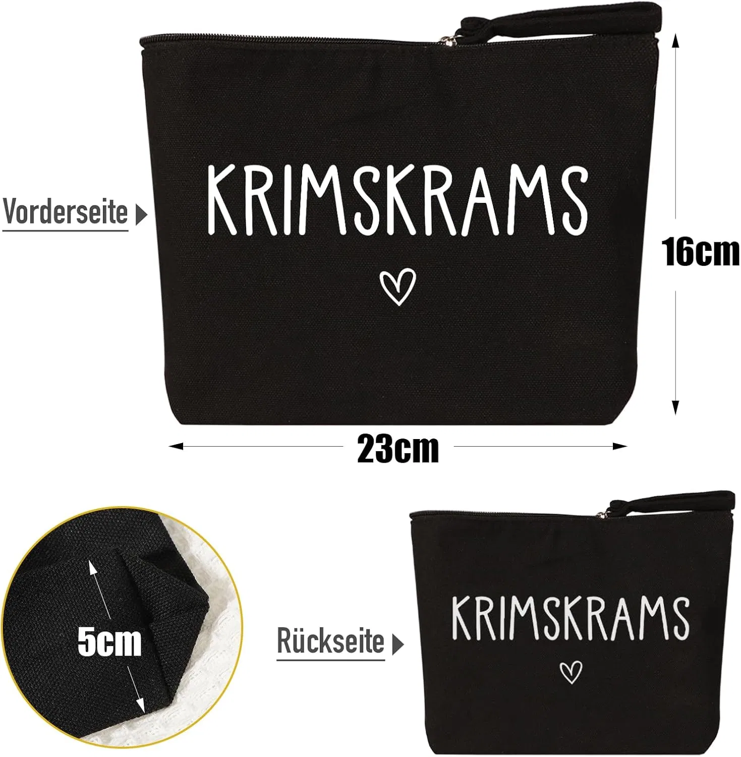 Маленькая косметичка Krimskrams из хлопка Comooka — фото 2
