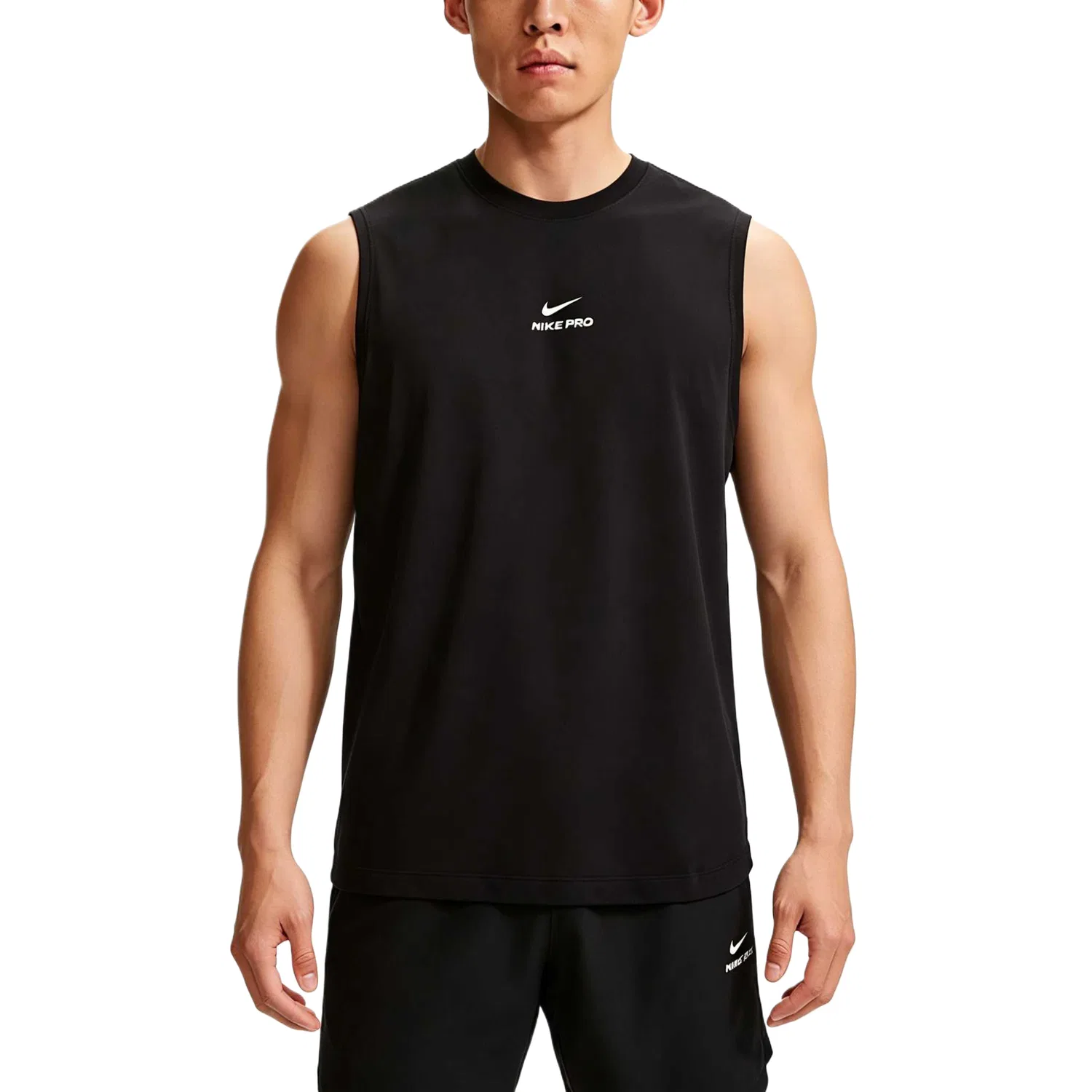 Майка мужская Black/White, crew neck, moderate Nike