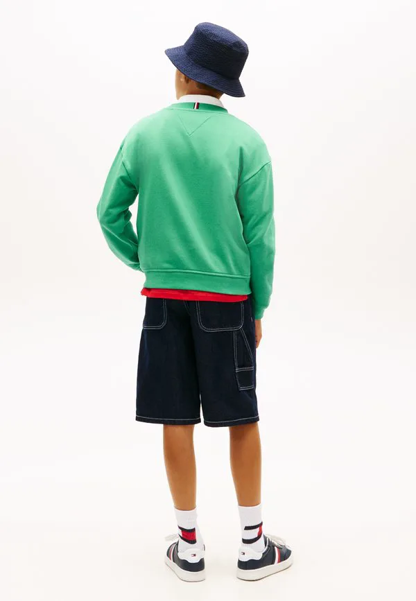 Толстовка с круглым вырезом и логотипом из махровой ткани Tommy Hilfiger, Bahama Green — фото 3