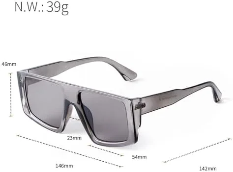 

Солнцезащитные очки 2027 года в красном цвете с плоской верхней частью, для женщин и мужчин, прозрачная зеленая оправа, модель C4, один размер MTZJH, One Color