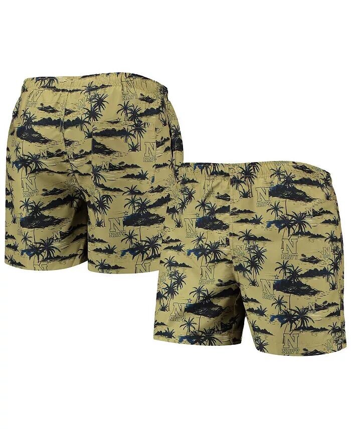 

Мужские плавки-шорты Midshipmen Island Palm золотистого цвета FOCO