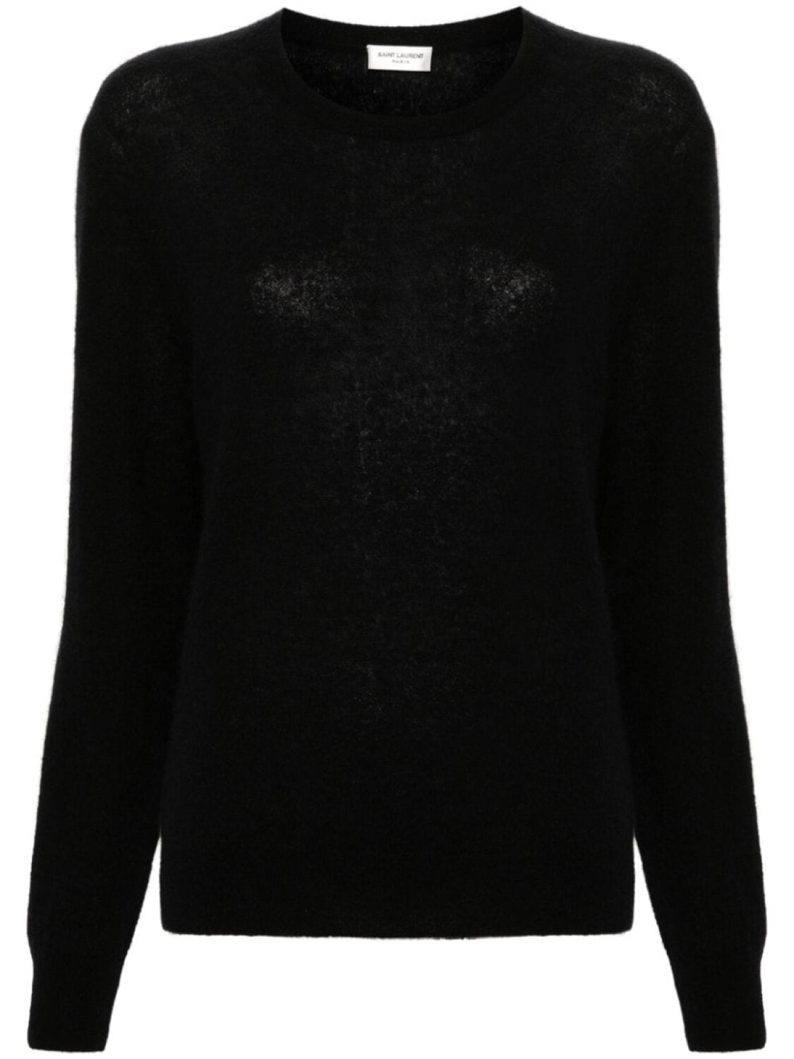 

Saint Laurent джемпер из смесового кашемира с круглым вырезом, черный