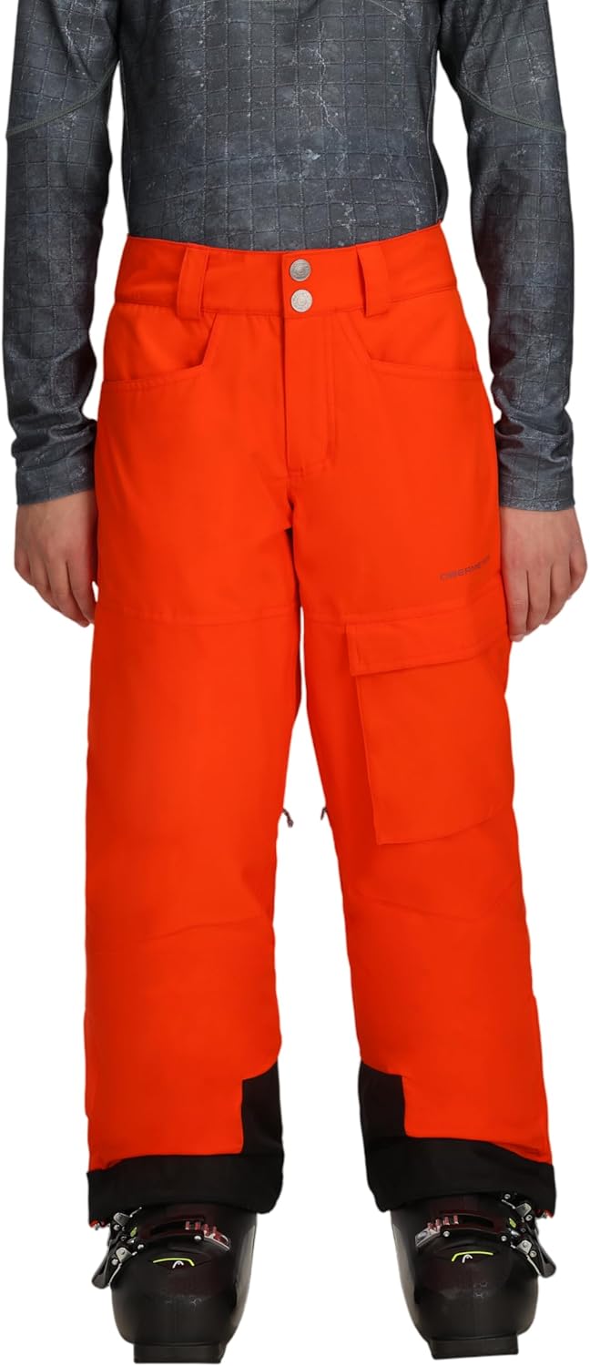 

Брюки Obermeyer Parker для мальчиков, утепленные и водонепроницаемые, с вентиляцией на бедрах и системой удлиненного ношения, Orange High Kick