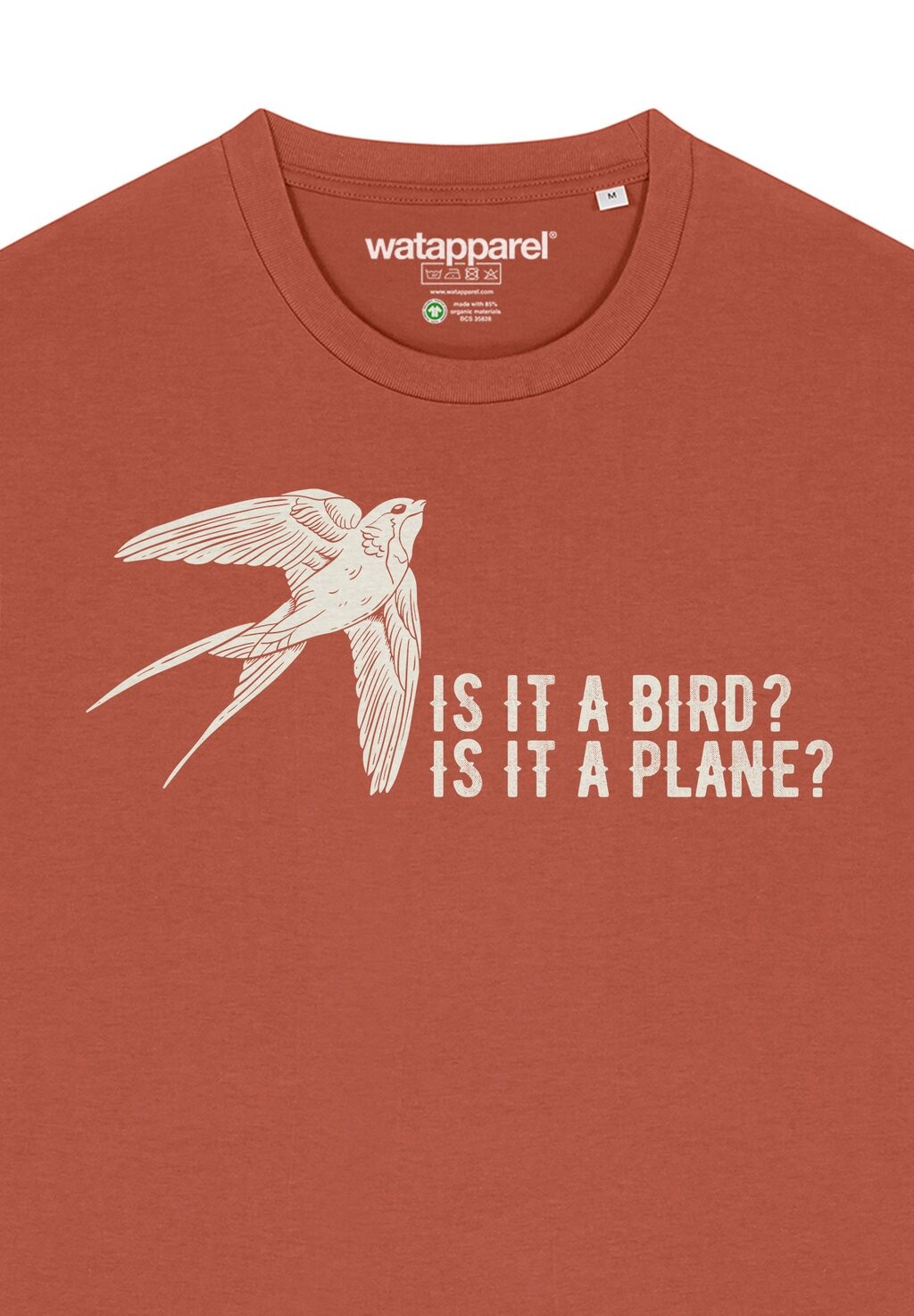 

Футболка с принтом IS IT A BIRD watapparel, коричневый