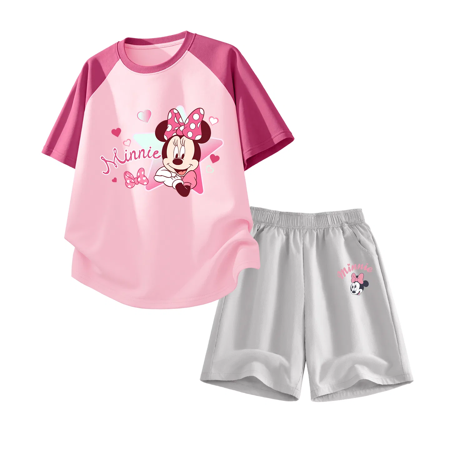 Спортивный костюм для детей Disney Casual Sportswear с круглым вырезом, цвет Scenic Berry Red+Di Eye-Catching K Gray