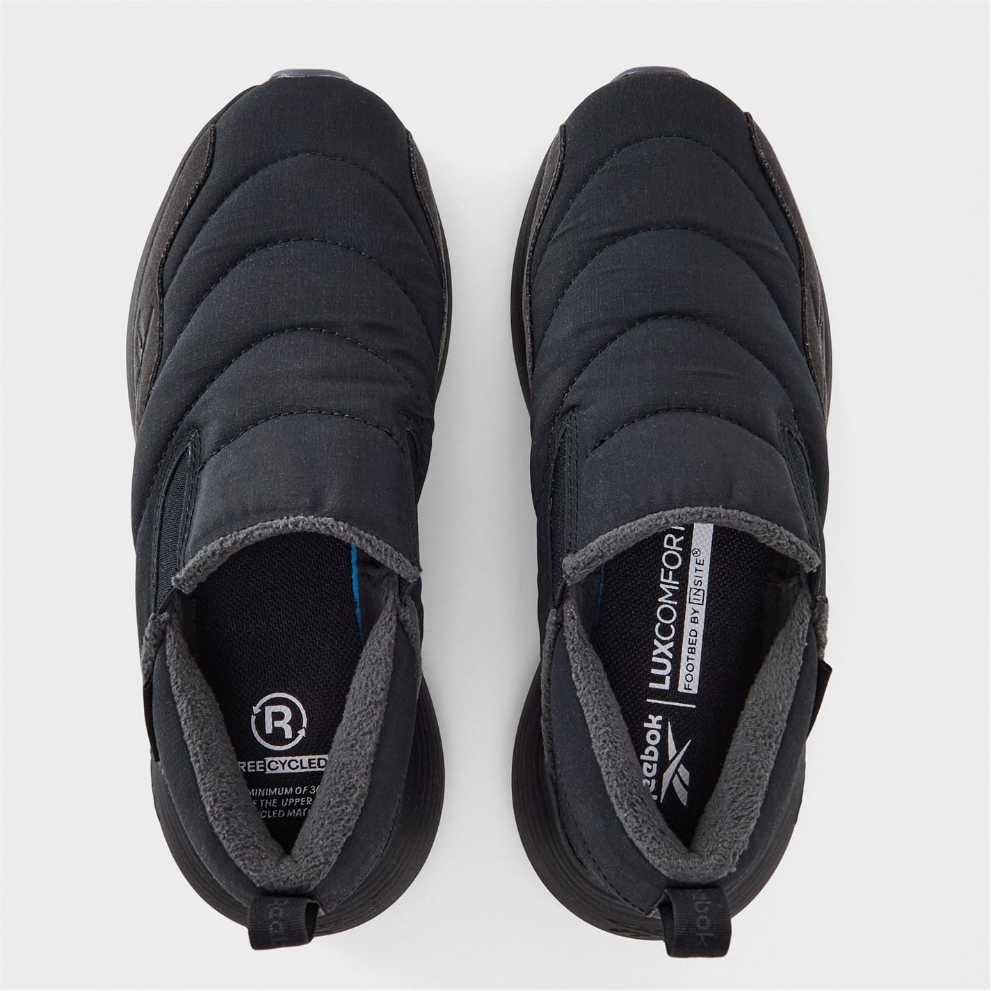 Мужские зимние прогулочные кроссовки Reebok DMX Comfort Slip ON, черный/серый — фото 4