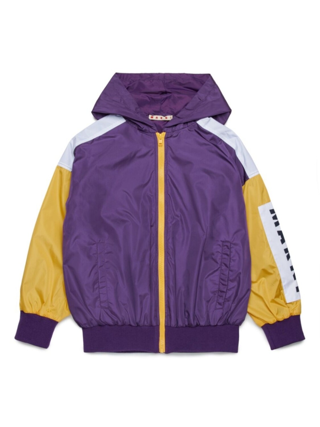 

Куртка с капюшоном в стиле колор-блок Marni Kids, фиолетовый
