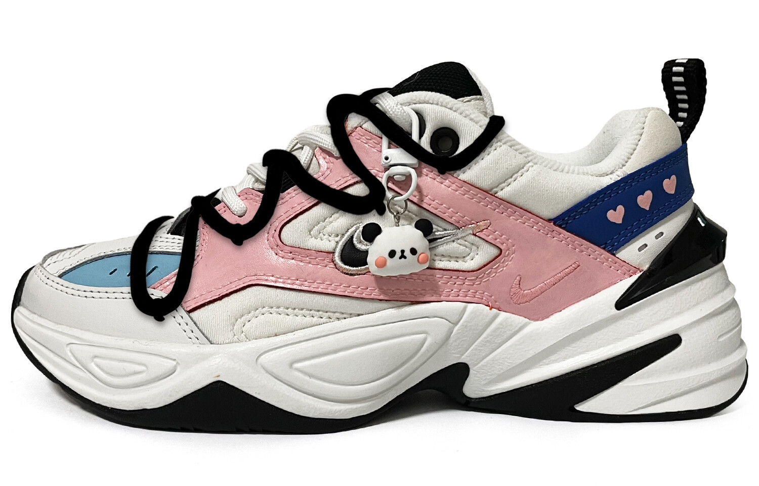 

Кроссовки Nike M2K Chunky Sneakers Women's Low-top Blue/pink/black, белый