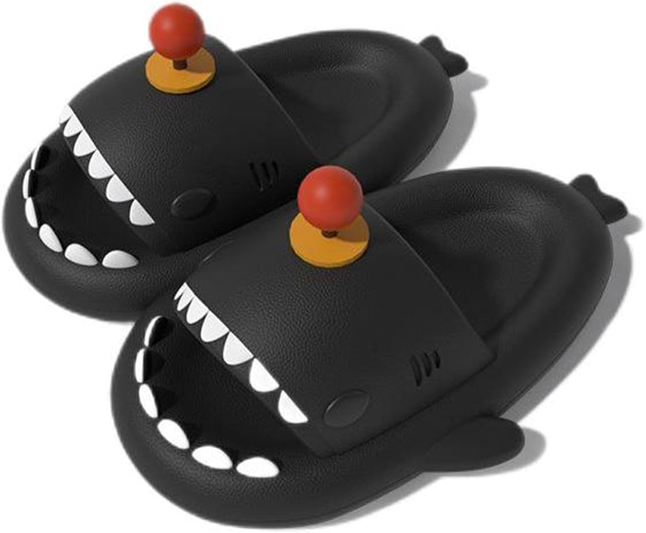 

Шлепанцы «Акула-мороженое», милые мультяшные 3D домашние тапочки в виде акулы-облака для женщин и мужчин Generic, черный