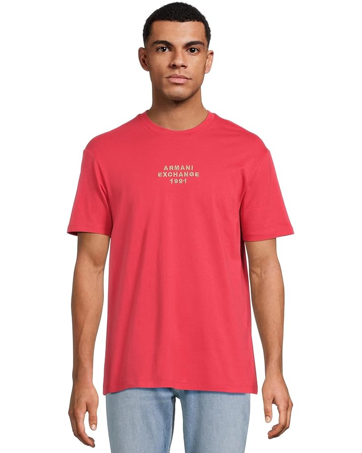 

Футболка Armani Exchange Bold Armani Exchange 1991 Logo Tee, цвет Cardinal