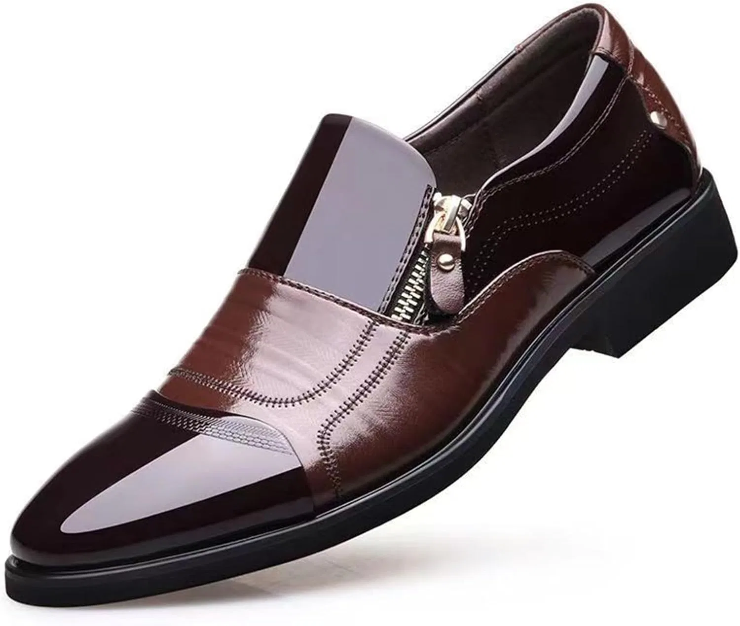 Лоферы мужские, Oxfords, нарядные, коричневые Abborora