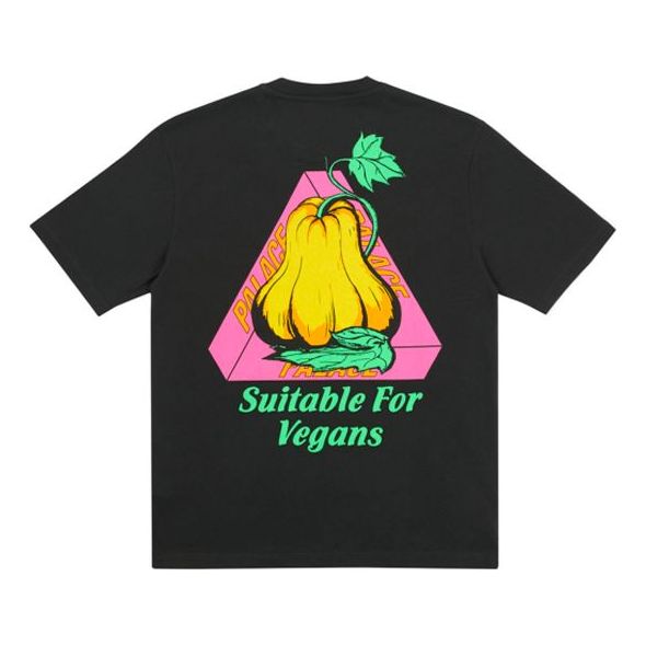 

Футболка PALACE Nein Cheese Nein Egg T-Shirt Black Back Printing Short Sleeve Unisex, черный