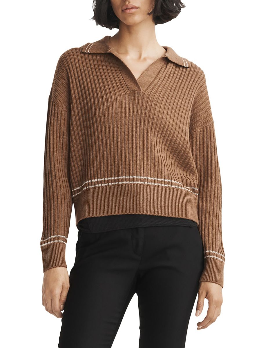 

Свитер Монти Поло rag & bone, кэмел