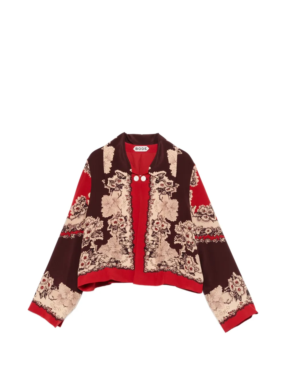 

Жакет с цветочным принтом на пуговицах Bode, красный