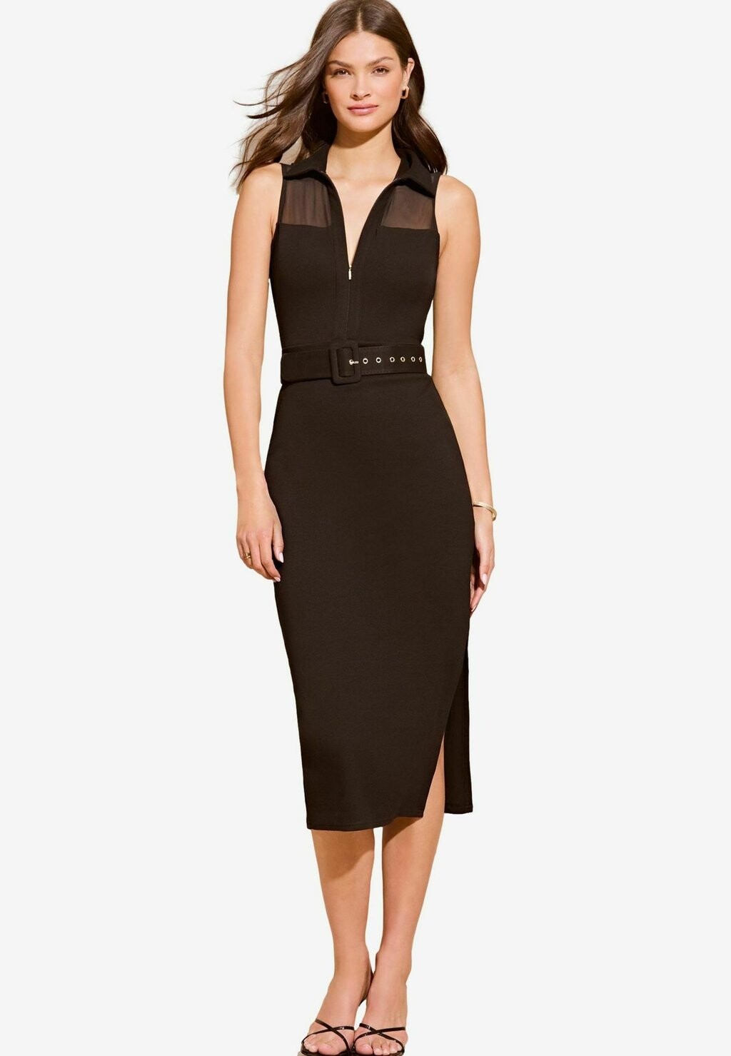 

Платье-футляр SLEEVELESS HYBRID BELTED MIDI Lipsy, черный