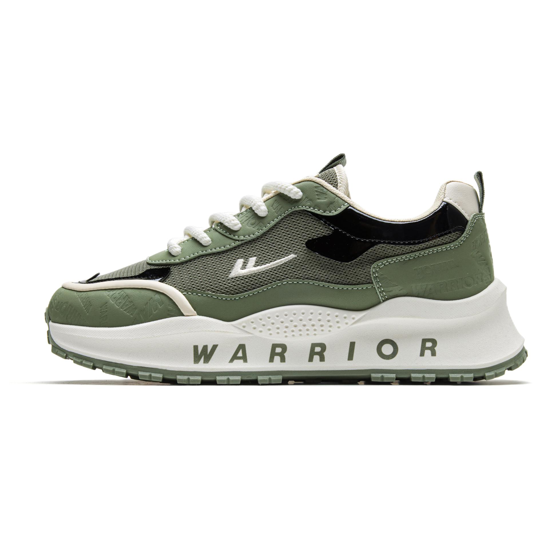 

WARRIOR Нескользящие и износостойкие низкие повседневные туфли, увеличивающие рост, мужские, зеленые, черные