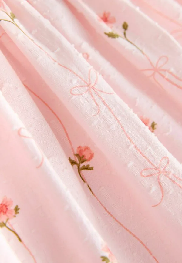 Платье повседневное с рукавами стандартного кроя Next, Pink Print — фото 3
