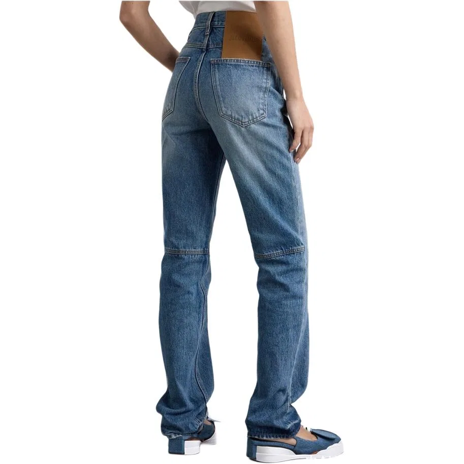 Джинсы женские blue moderate straight fit Jacquemus — фото 3
