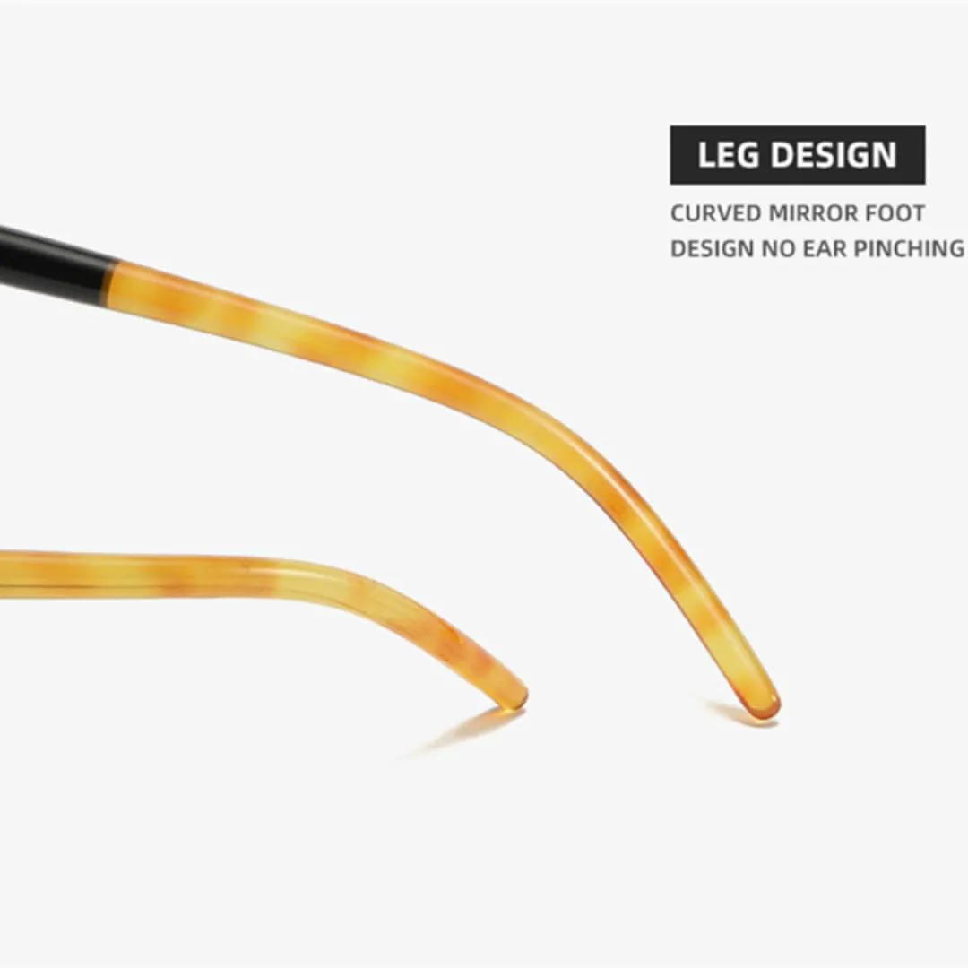 

Солнцезащитные очки с двойной перемычкой для женщин и мужчин, прозрачные градиентные линзы, защита от УФ-излучения UV400, ретро-стиль, заклепки UATXTAU, Leopard Tea