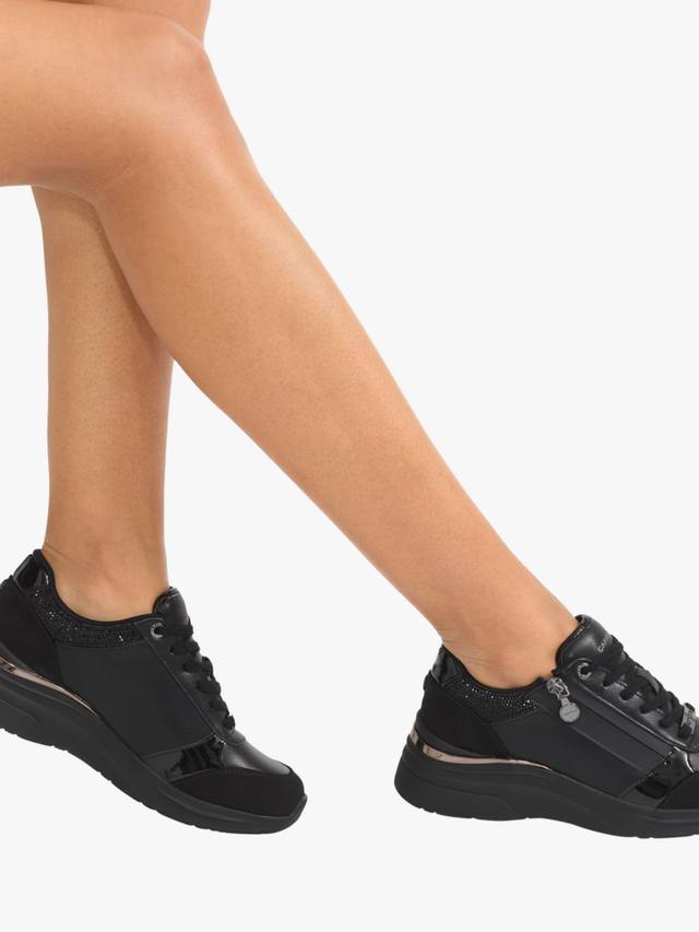 Statement Zip Runner Trainers Carvela, Black — фото 2