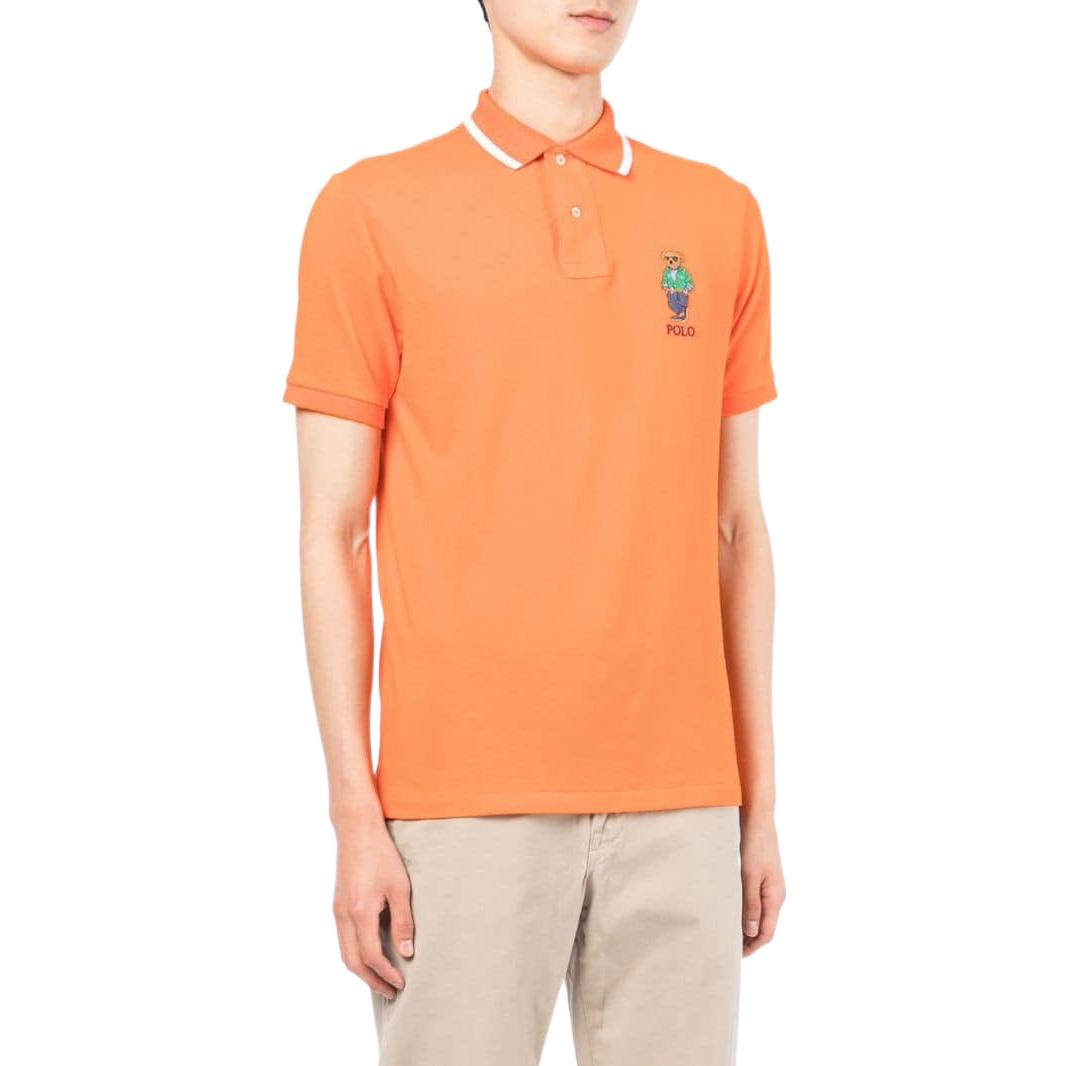Футболка поло оранжевая Polo Ralph Lauren — фото 3