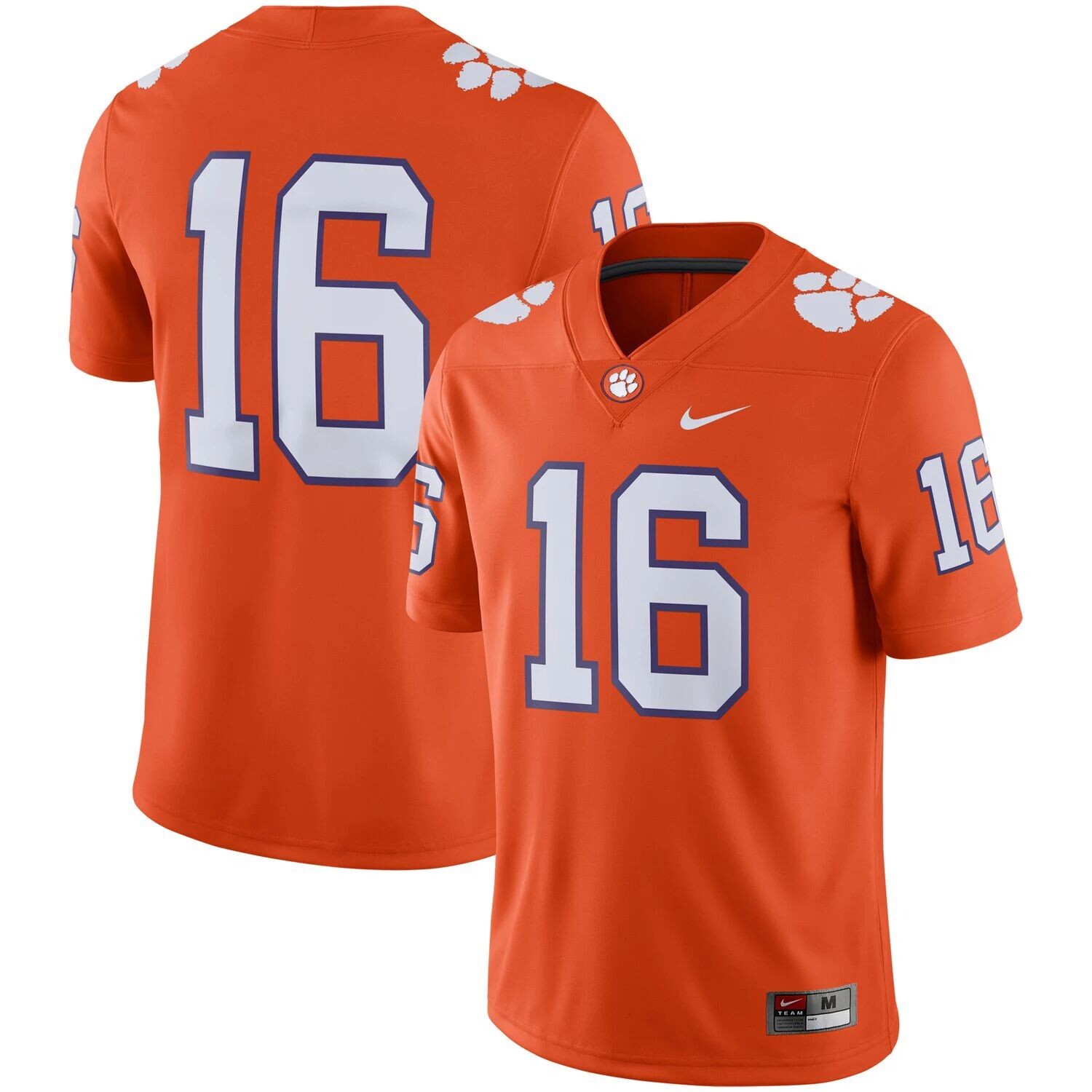 

Мужское джерси №16 оранжевого цвета Clemson Tigers Game Nike, Оранжевый, Мужское джерси №16 оранжевого цвета Clemson Tigers Game Nike