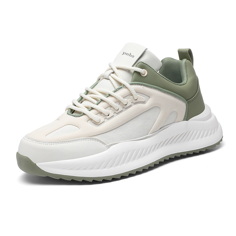 

Jinho Низкие повседневные мужские туфли бежево-бело-зеленые, цвет Beige White Green