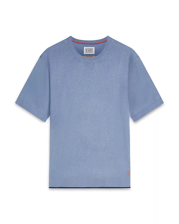 

Футболка свободного кроя с коротким рукавом Scotch & Soda, синий
