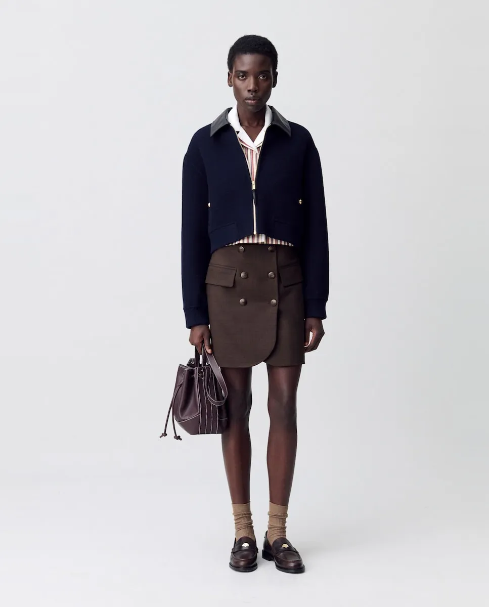 

Прямая короткая юбка Claudie Pierlot, коричневый