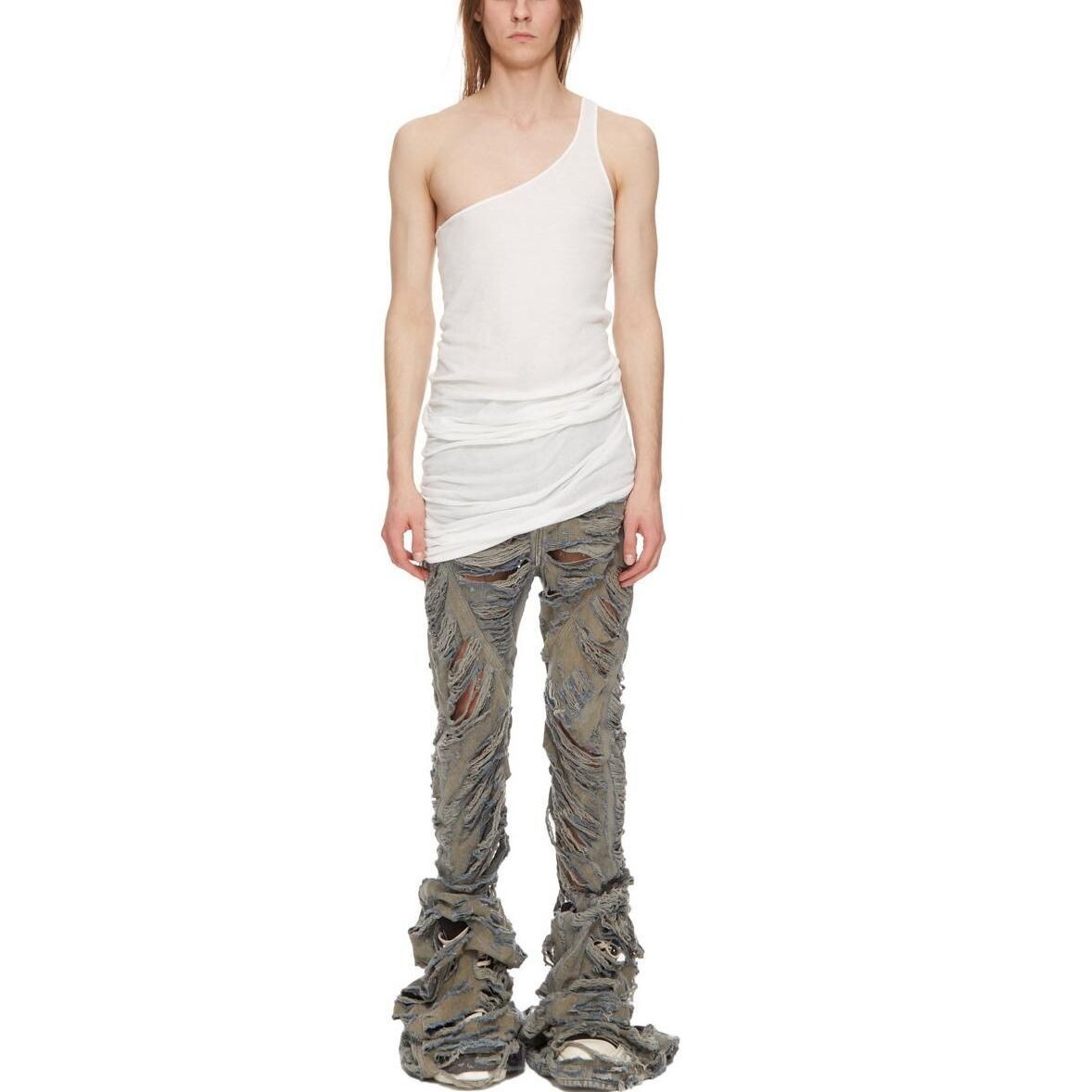 Джинсы мужские минеральные Rick Owens, цвет Mineral — фото 3