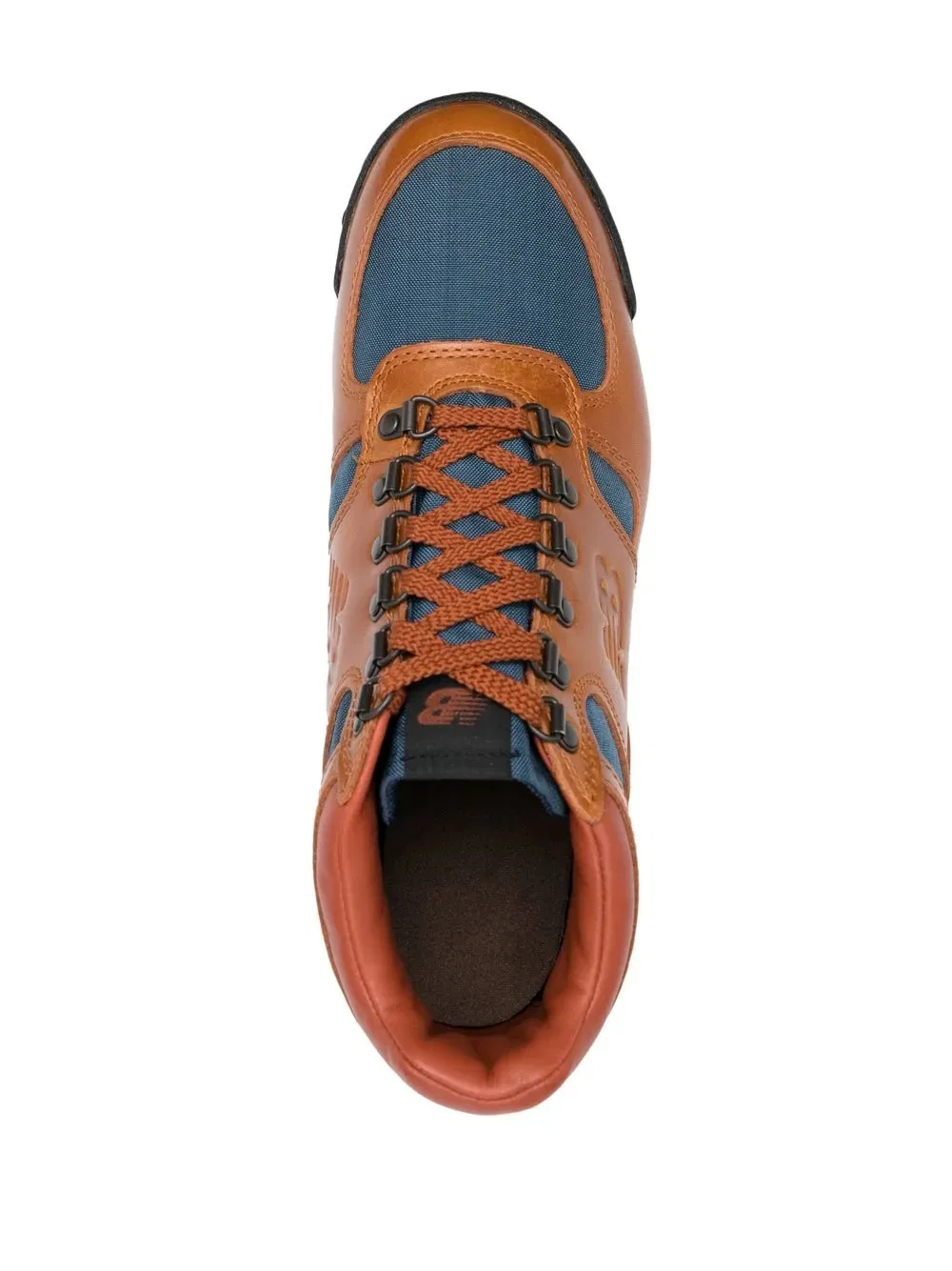 Высокие кроссовки с тисненым логотипом New Balance, коричневый — фото 4