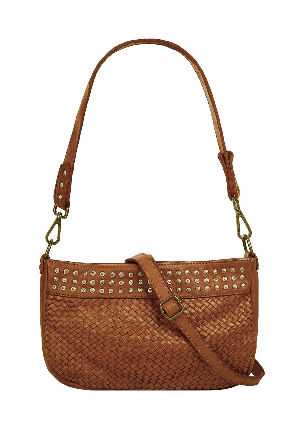 

Сумка через плечо, натуральная кожа, производство Италия Samantha Look, цвет Cognac