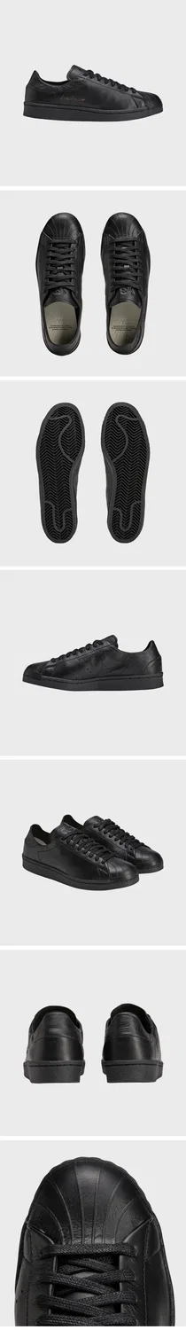Мужские низкие кроссовки Superstar чёрные от Y-3 — фото 2