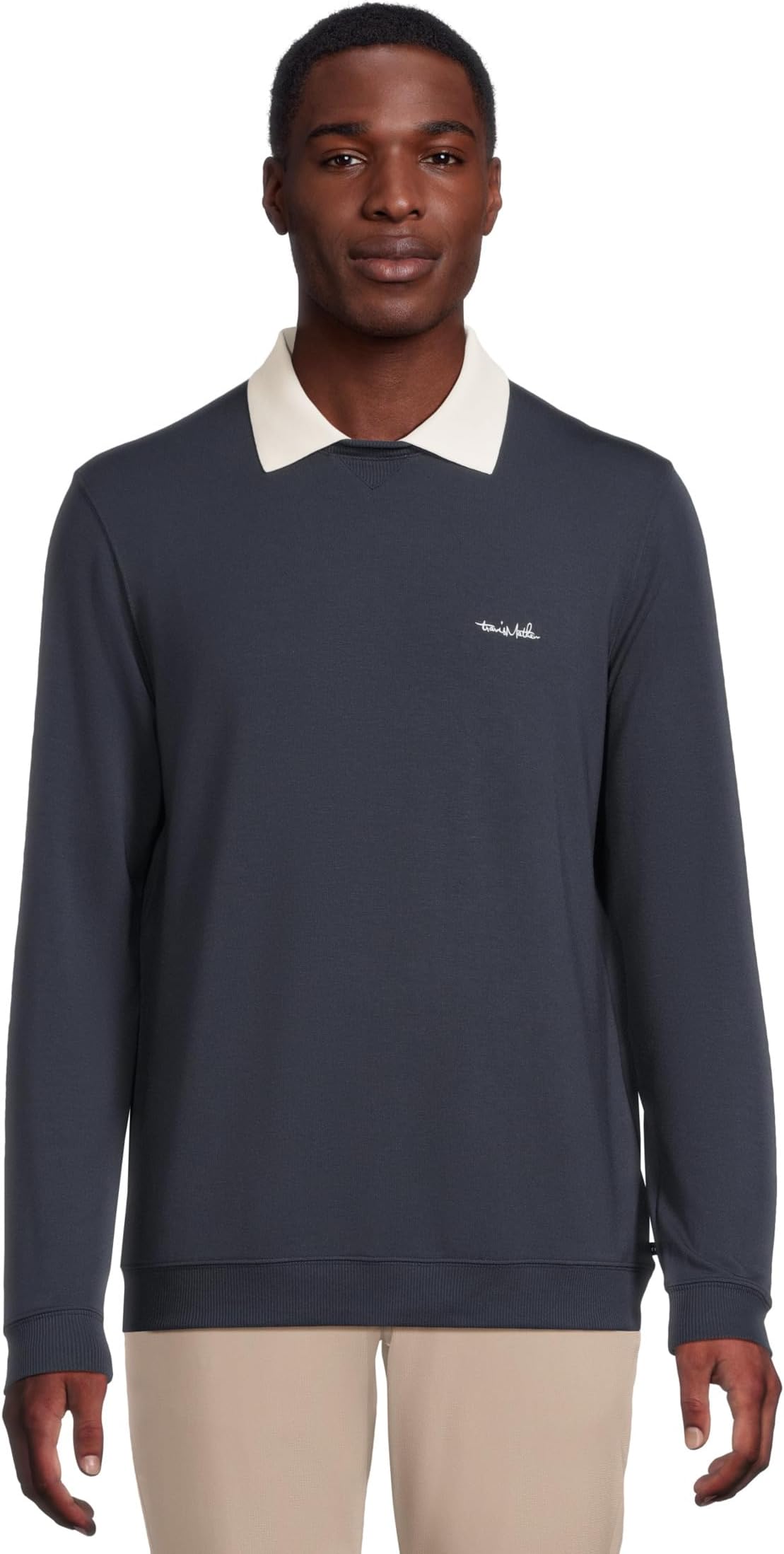 

Толстовка TravisMathew Amenities Collar Crew, цвет Total Eclipse